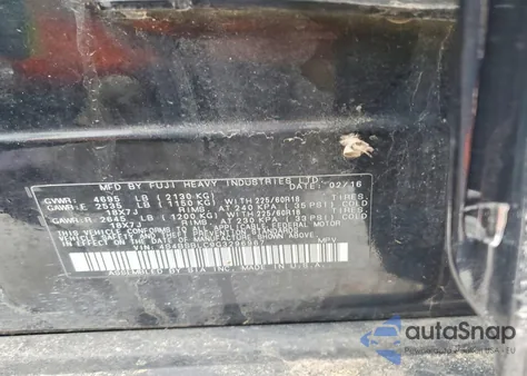 2016 Subaru Outback 2.5I Limited z USA, uszkodzony, nr VIN 4S4BSBLC9G3296967